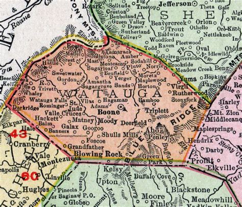 Map of Boone North Carolina